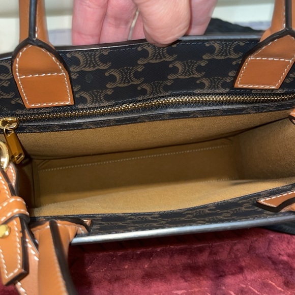 Celine Cabas Tote Triomphe Coated Canvas Bag - Picture 13 of 15